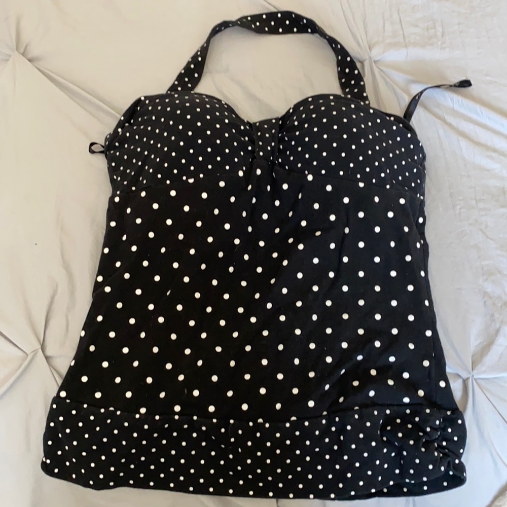 Polka dot halter top